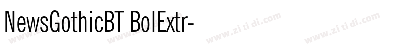 NewsGothicBT BolExtr字体转换